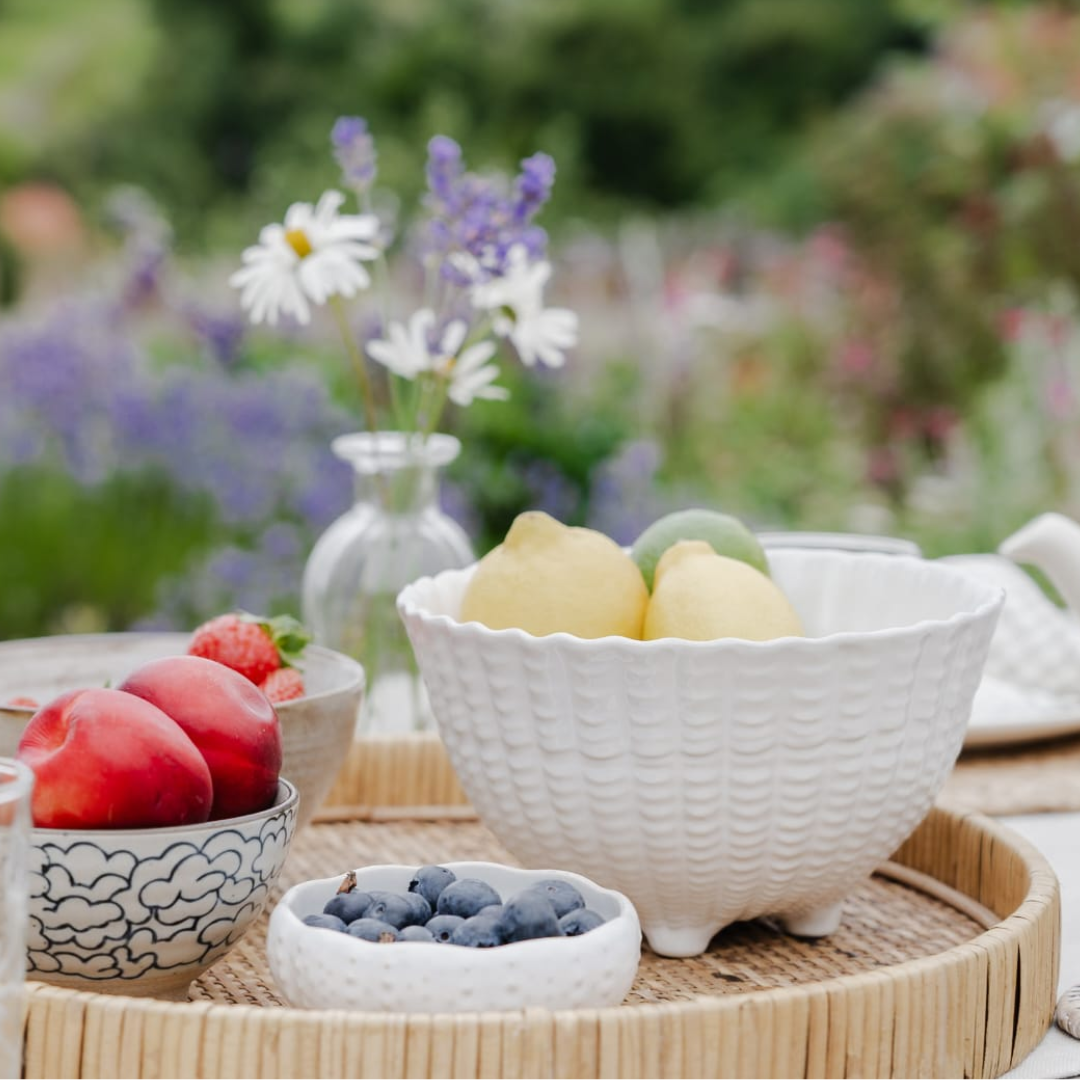 Aparte White Shell Footed Bowl