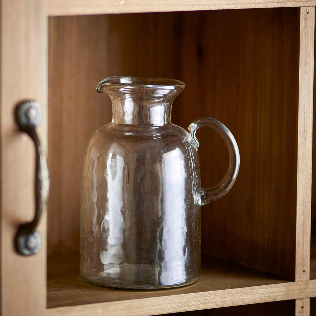 Asha Hammered Glass Jug