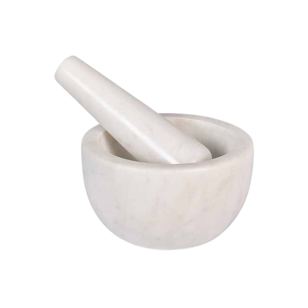 White Marble Pestle & Mortar