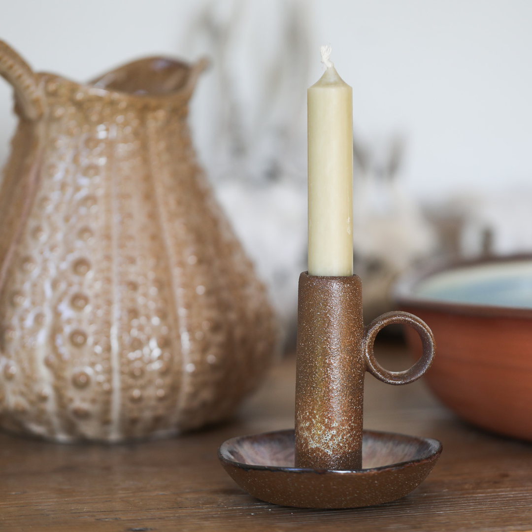 Rustic Brown Ombre Candle Holder