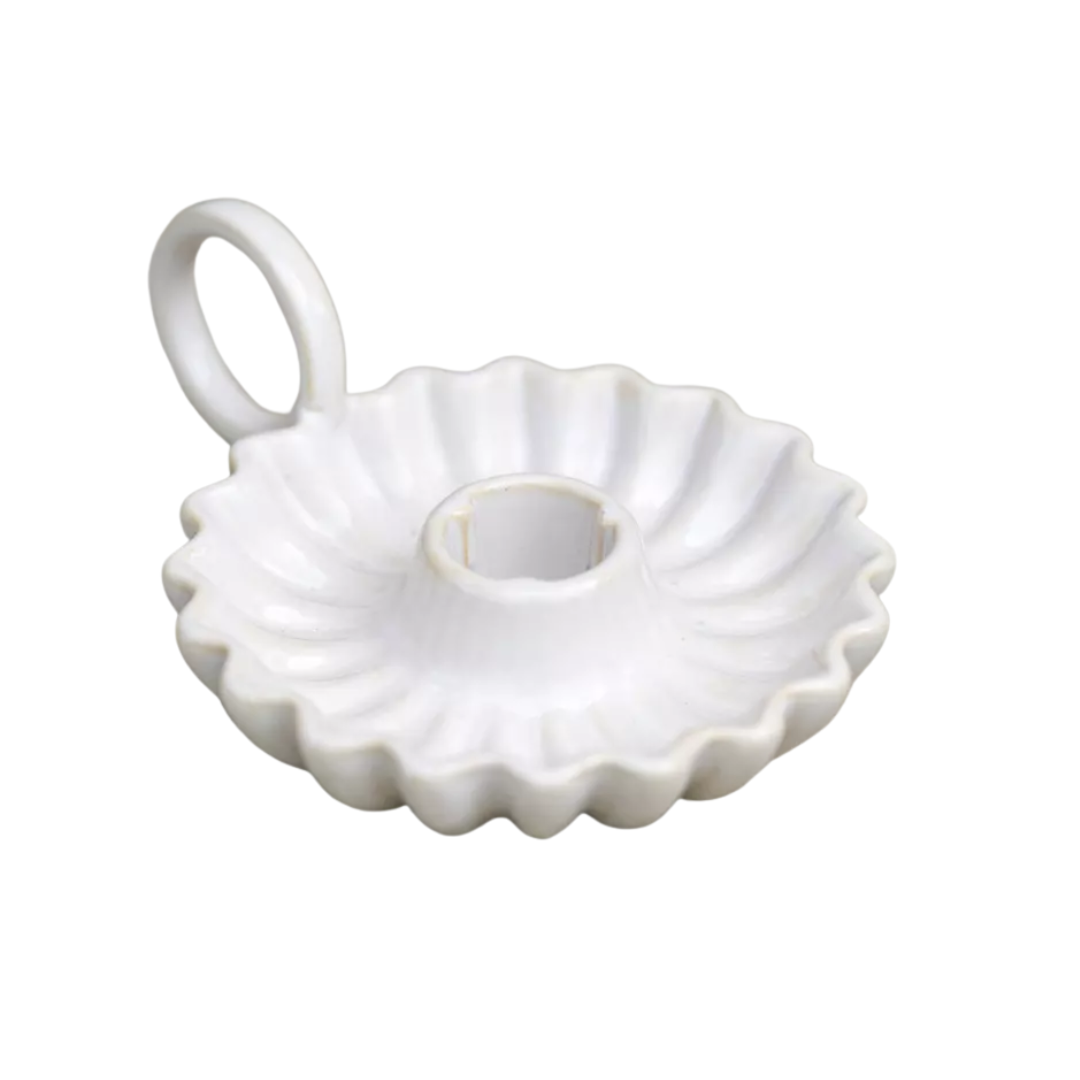 Wee Willy Winkie Canlde Holder | Scalloped Edge