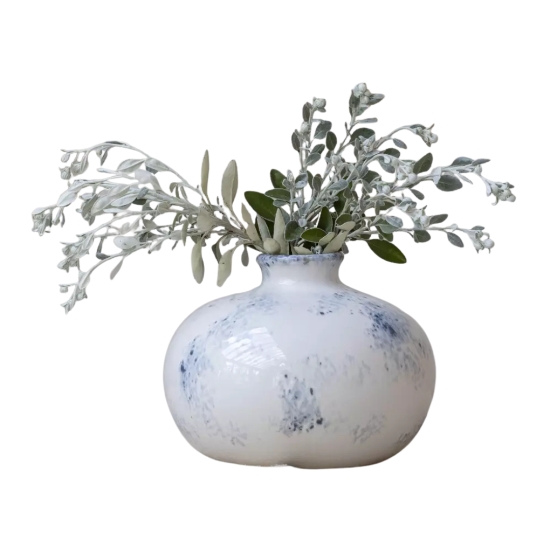 Cassis Stoneware Stem Vase