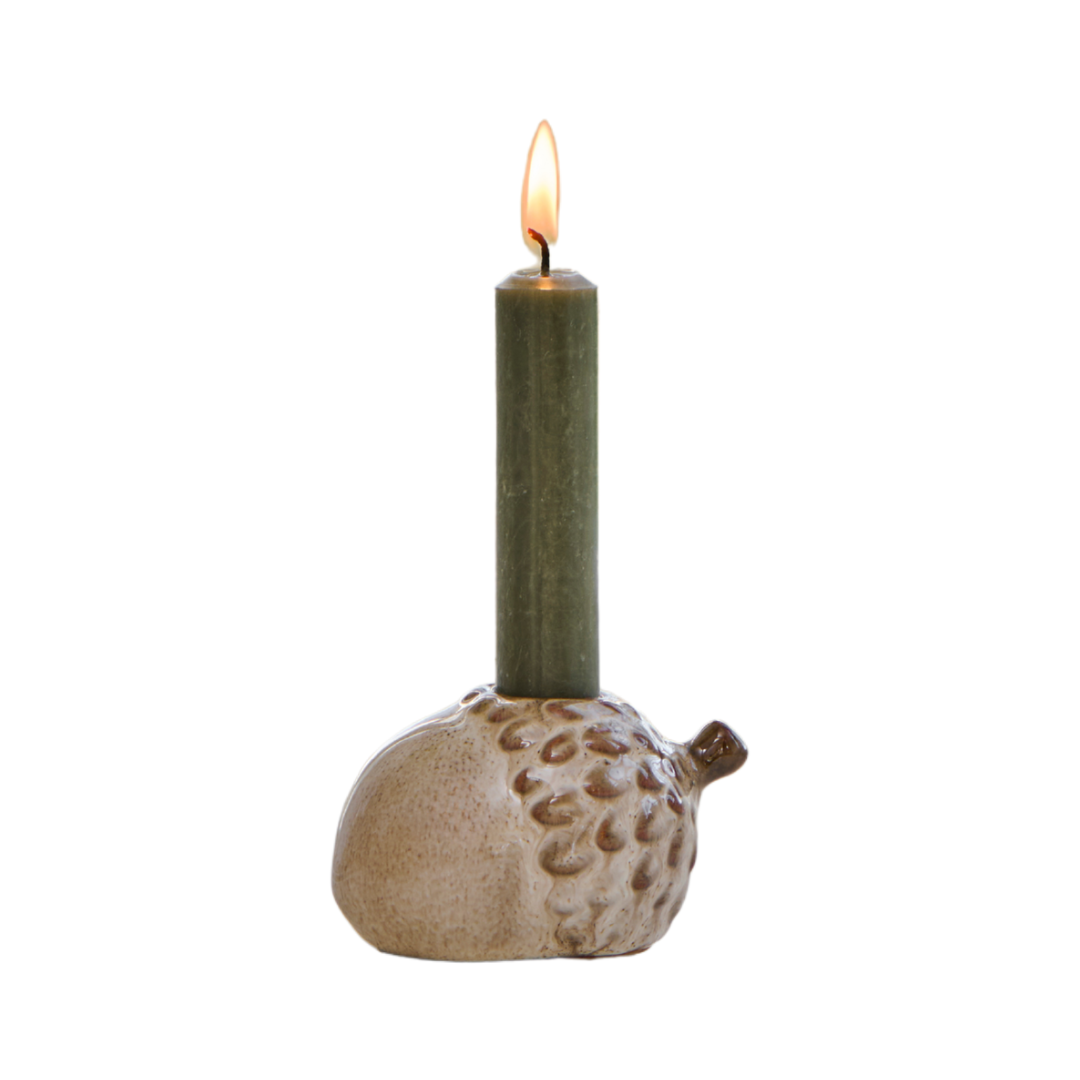 Ceramic Acorn Candle Holder