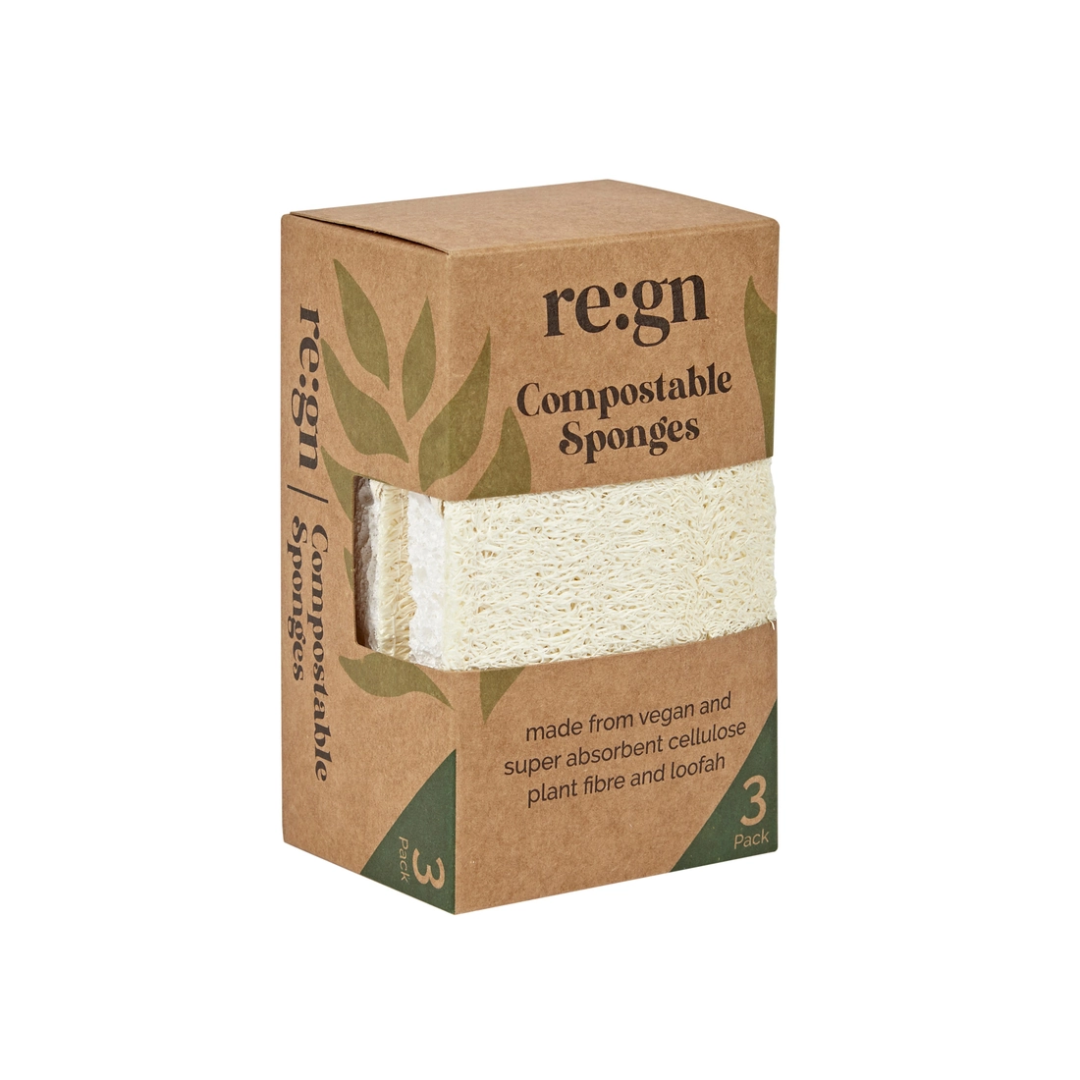 Compostable Sponges with Scourer | 3 pack