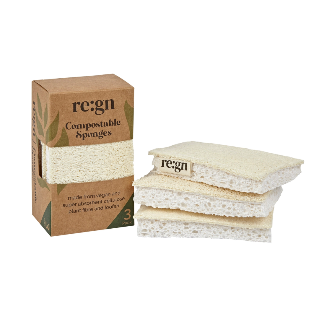 Compostable Sponges with Scourer | 3 pack