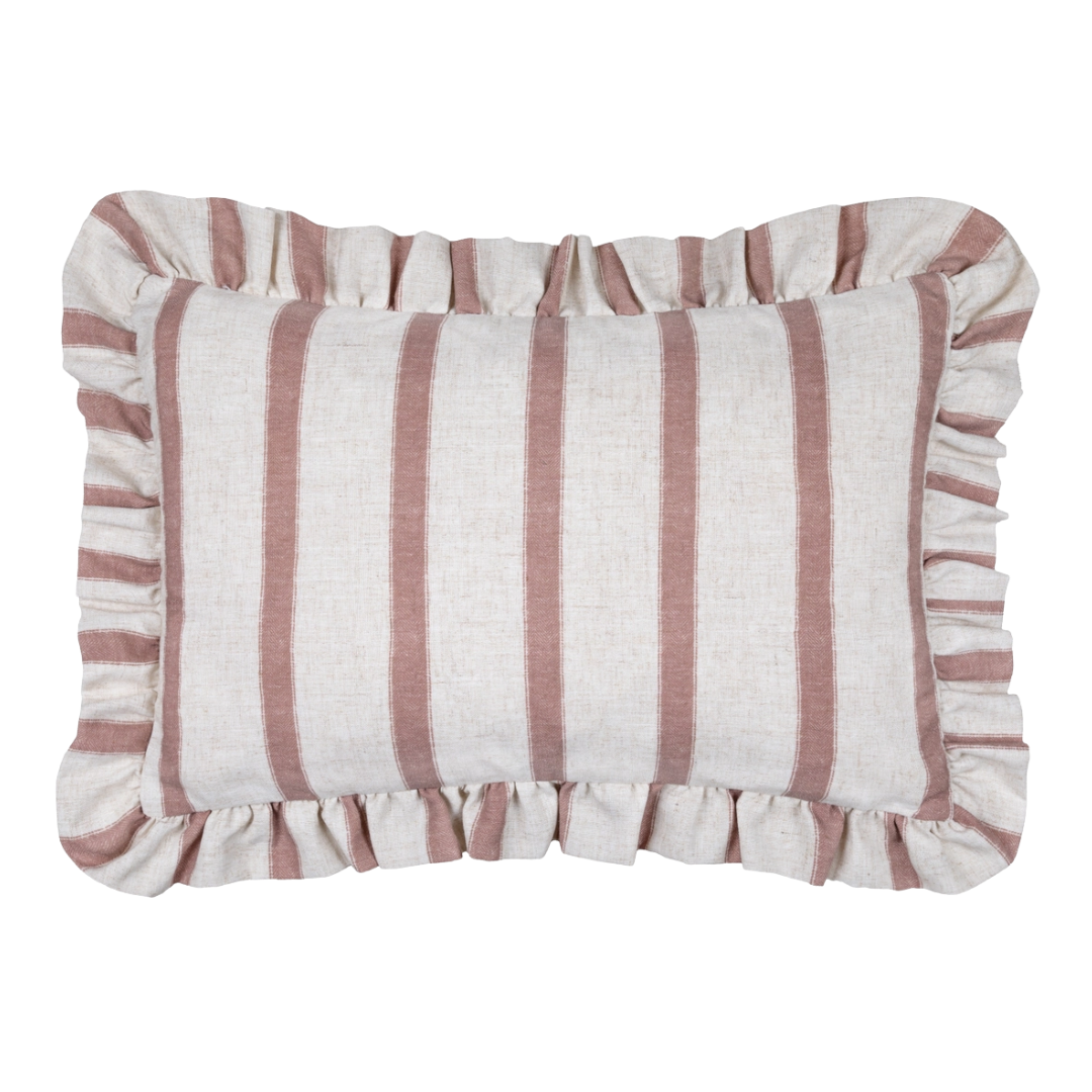 Connie Stripe Cushion | Clay Pink