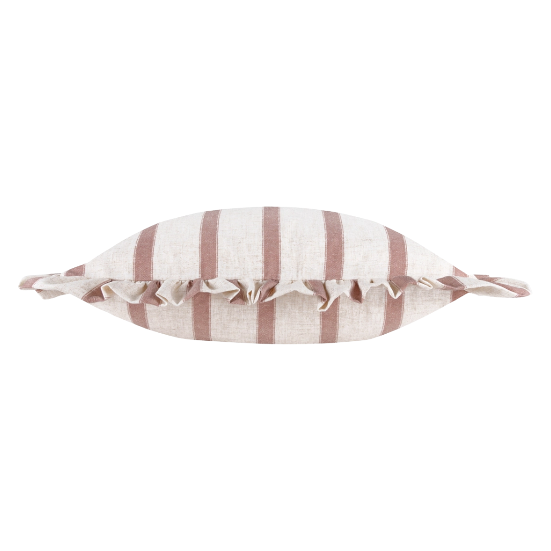 Connie Stripe Cushion | Clay Pink