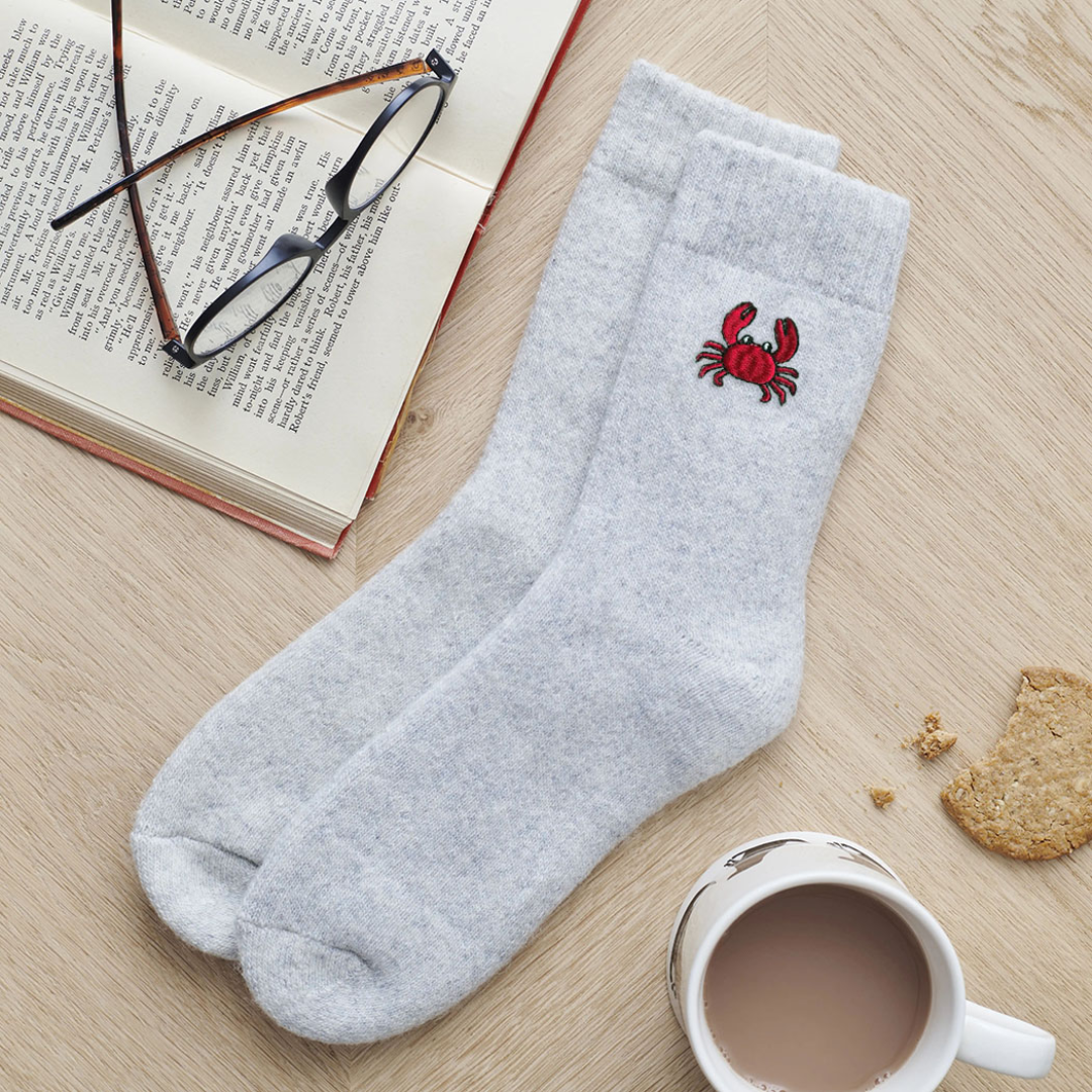 Embroidered Coastal Walking Socks | 4 Designs | One Size 4-12