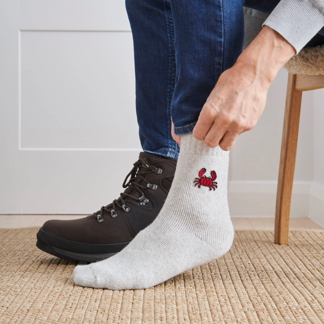Embroidered Coastal Walking Socks | 4 Designs | One Size 4-12