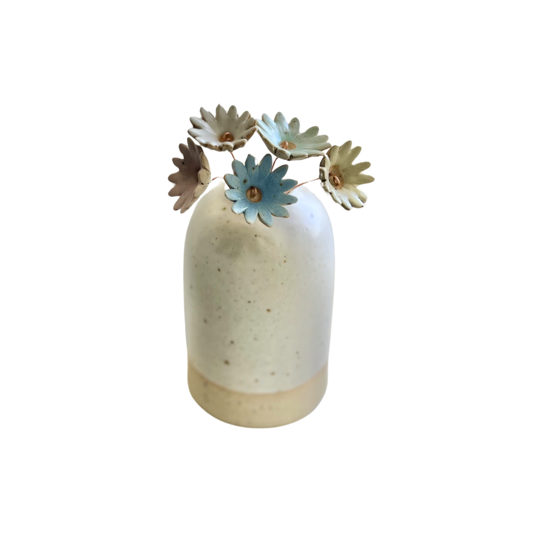 Ceramic Daisy Flower Stems | Five Pastel Colours