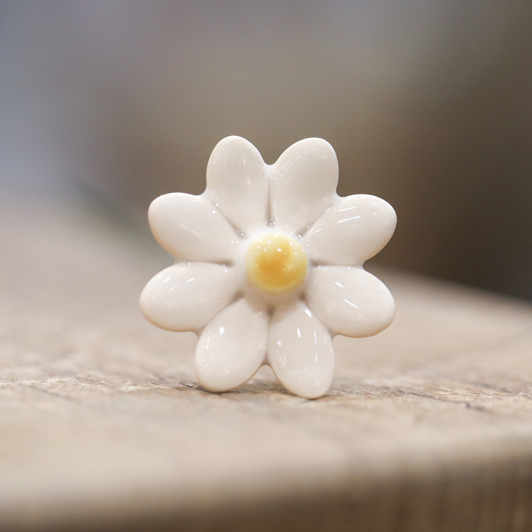Handmade Ceramic Daisy Stem | Five Vibrant Colours