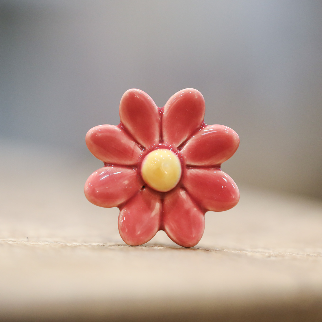 Handmade Ceramic Daisy Stem | Five Vibrant Colours