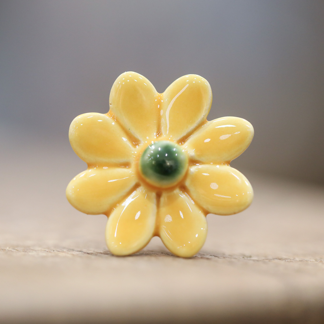 Handmade Ceramic Daisy Stem | Five Vibrant Colours