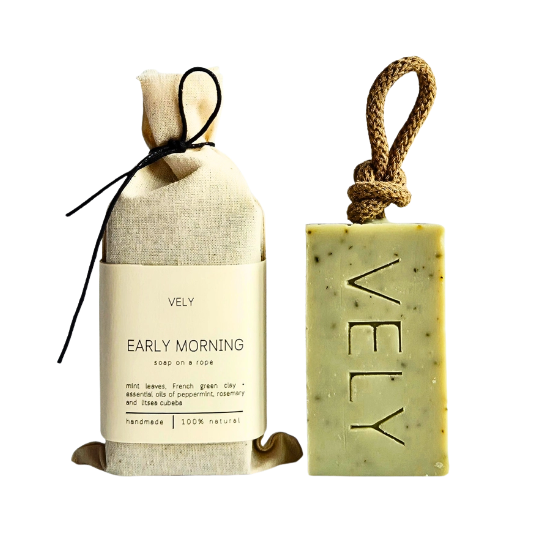 Natural Handmade Soap On A Rope | "Early Morning"