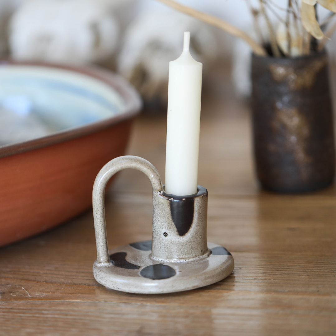 Eden Candle Holder Brown Melange