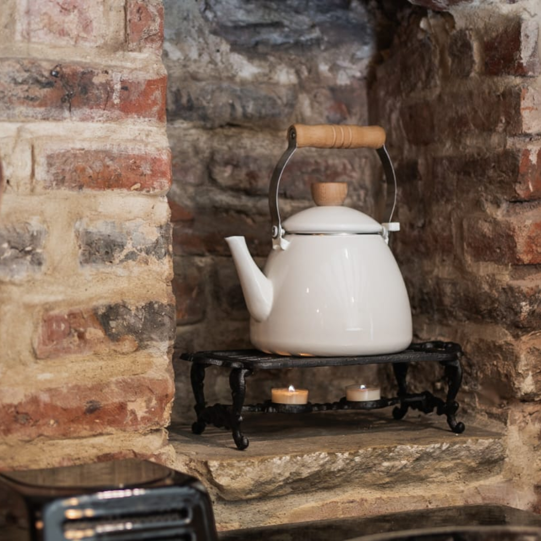 White Enamel Stove Kettle