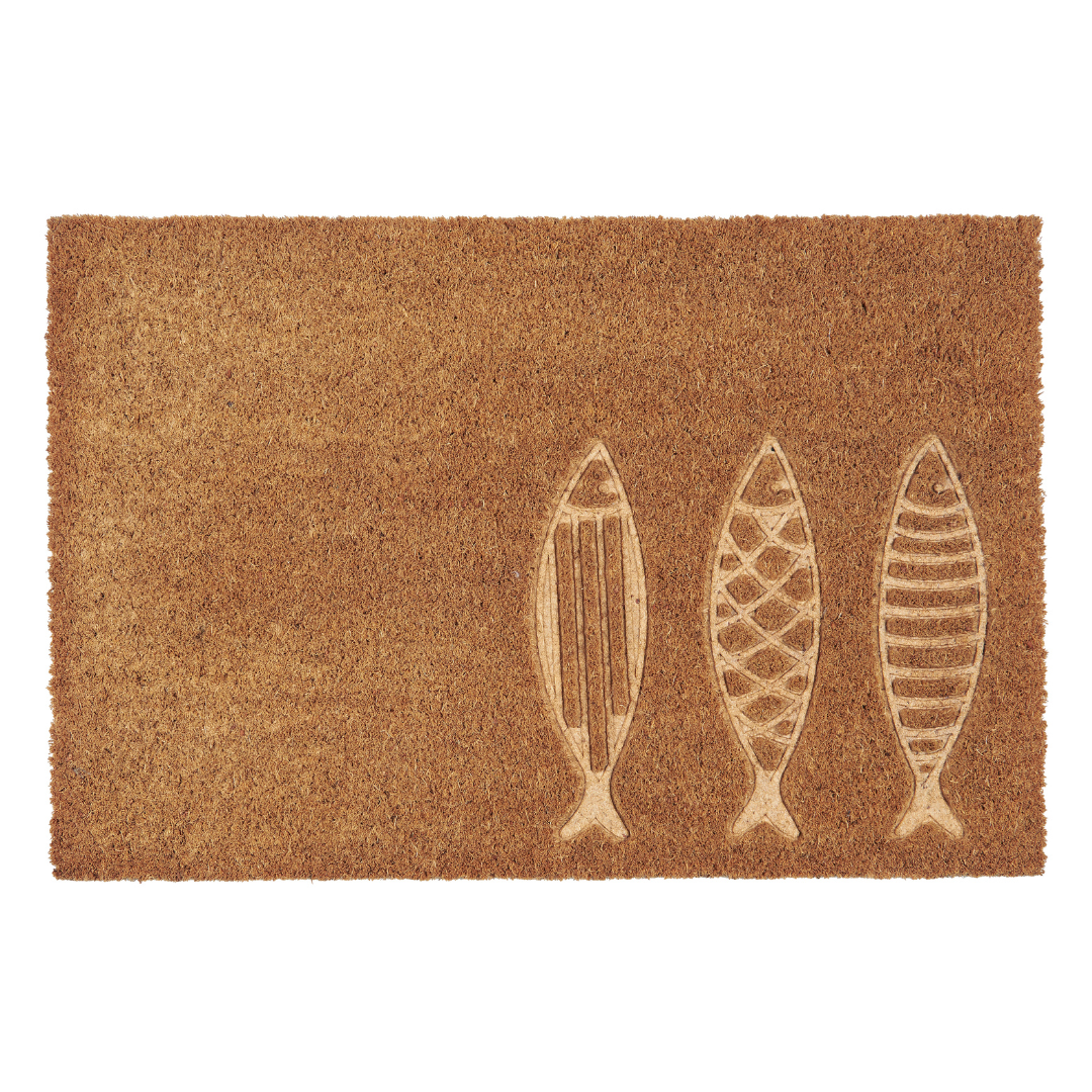 Embossed Fish Coconut Doormat