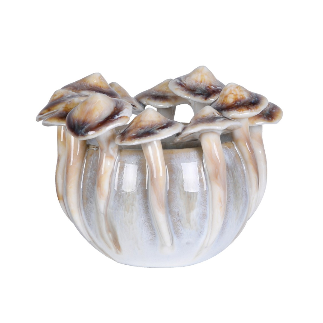 Ceramic Mushroom Candle Holder