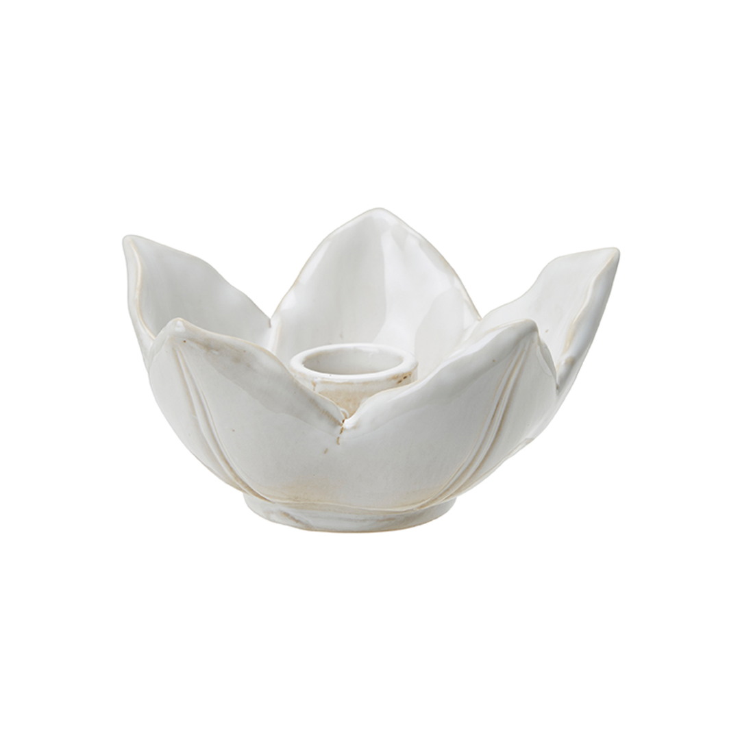 Helle Flower Candleholder | White