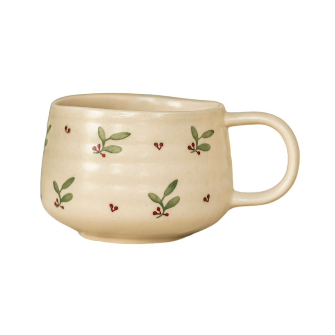 Hand Painted Holly Mug