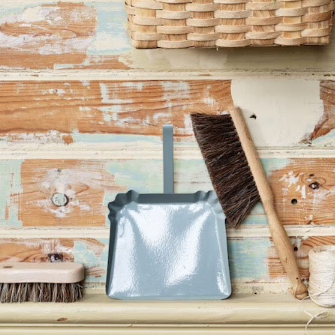 Metal Dust Pan & Table Brush | Beige or Green
