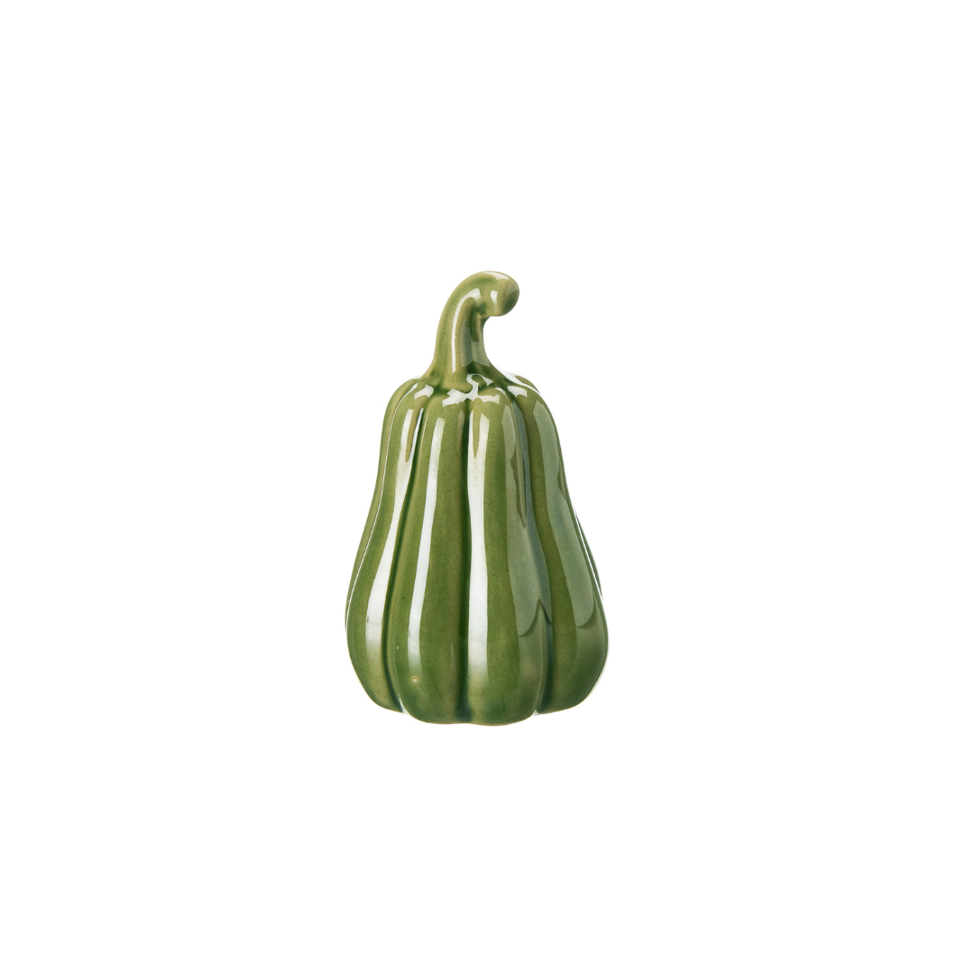 Mini Ceramic Pumpkins Green | 2 shapes