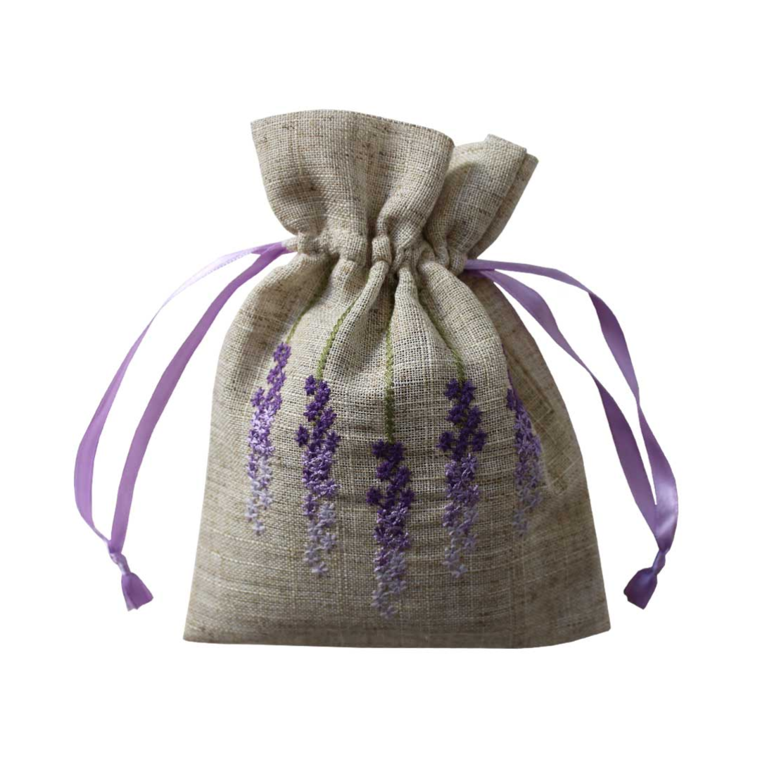 Embroidered English Lavender Sachet | 3 designs