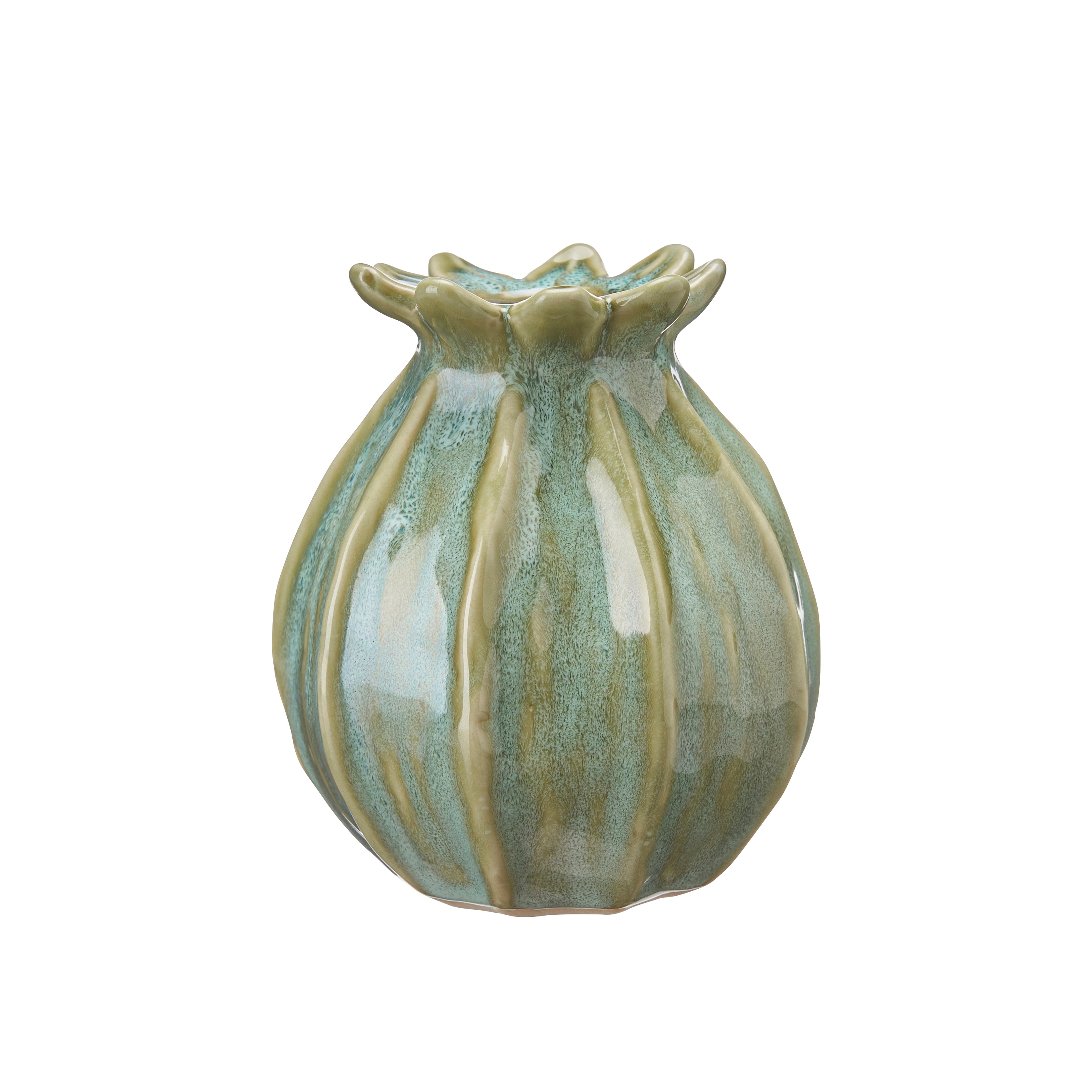 Lillian Poppy Seed Head Vase | Light Green | Large
