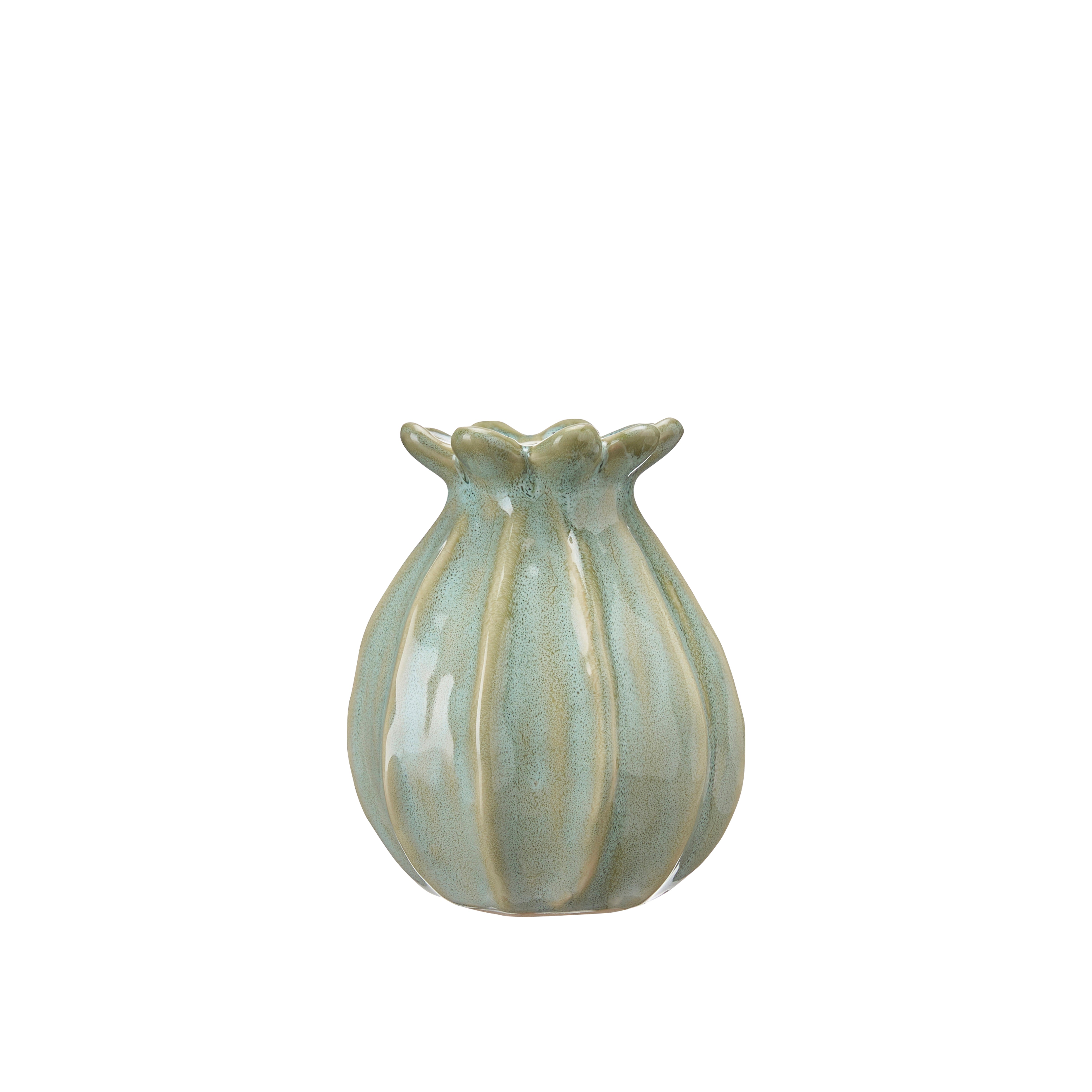 Lillian Poppy Seed Head Vase | Light Green | Small