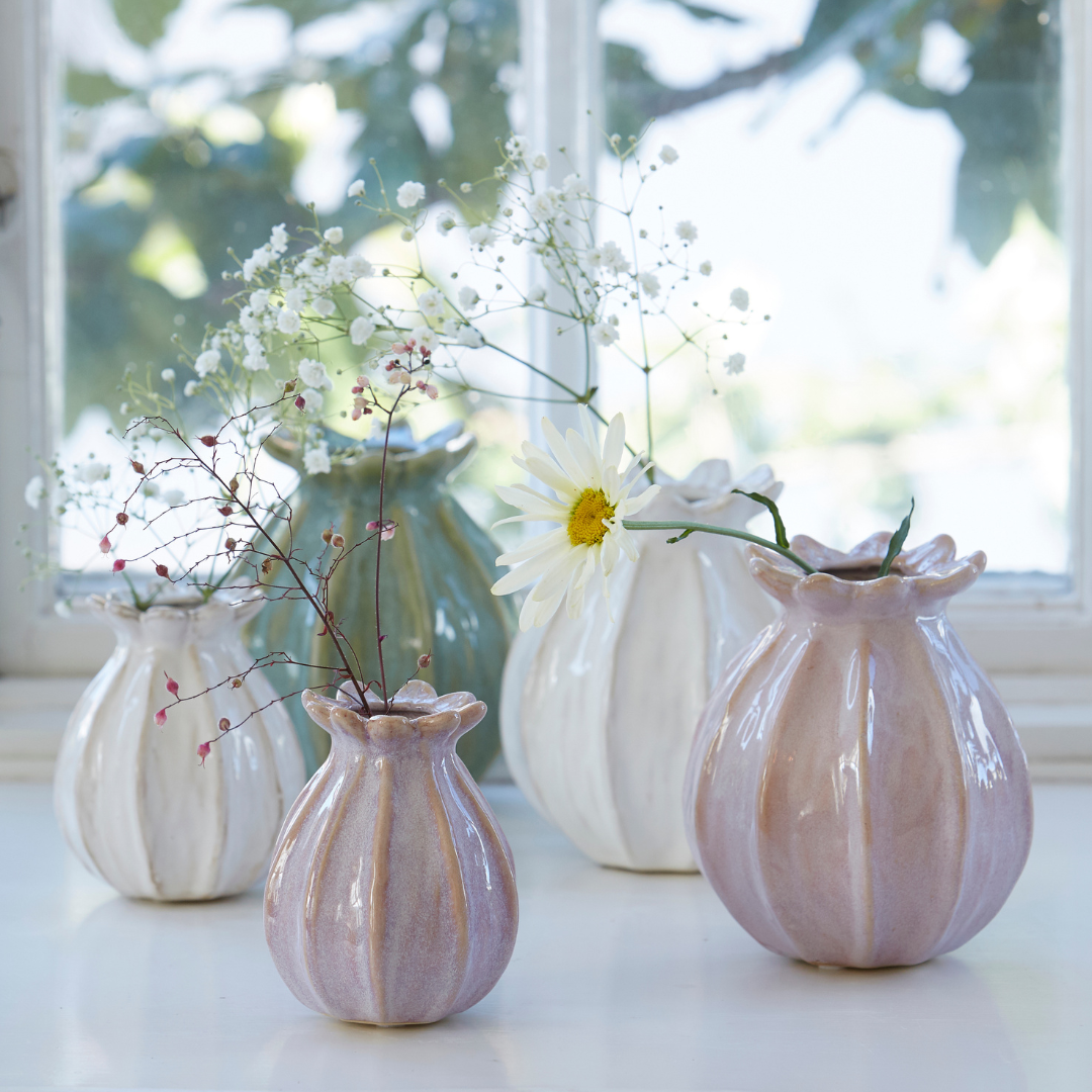 Lillian Poppy Seed Head Vase | Small | Pink Melange