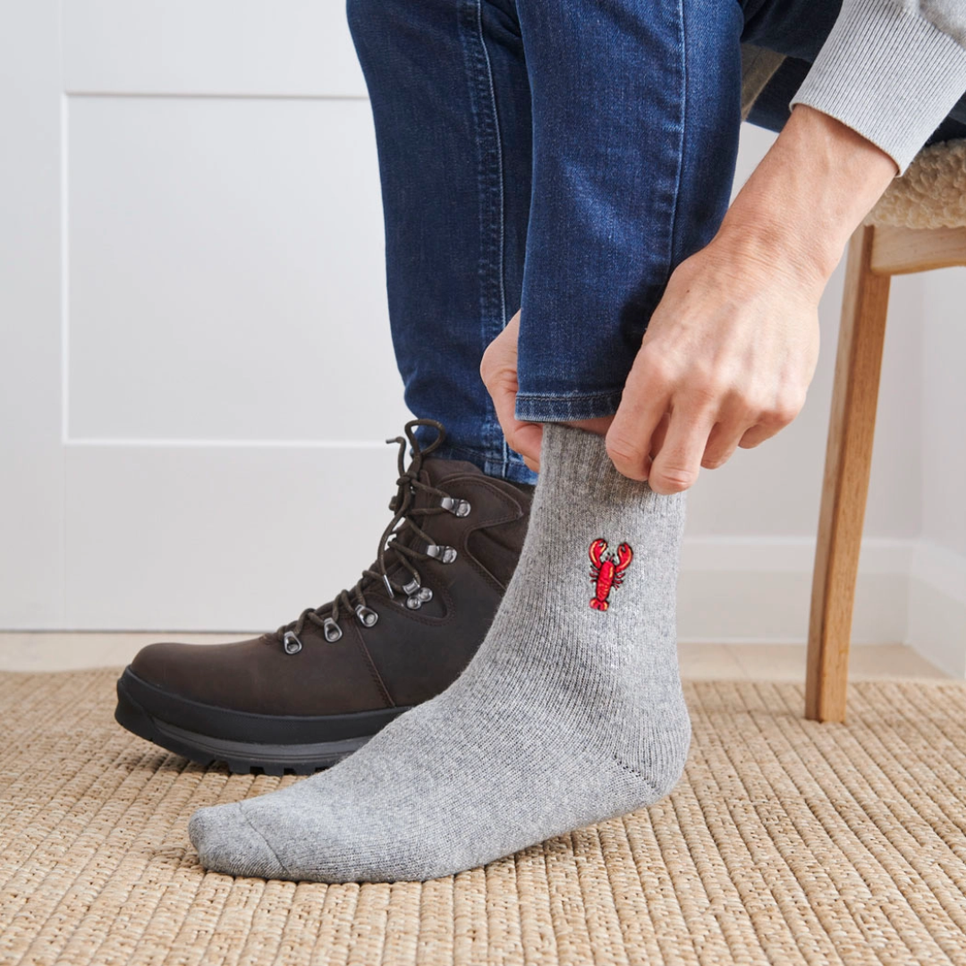 Embroidered Coastal Walking Socks | 4 Designs | One Size 4-12