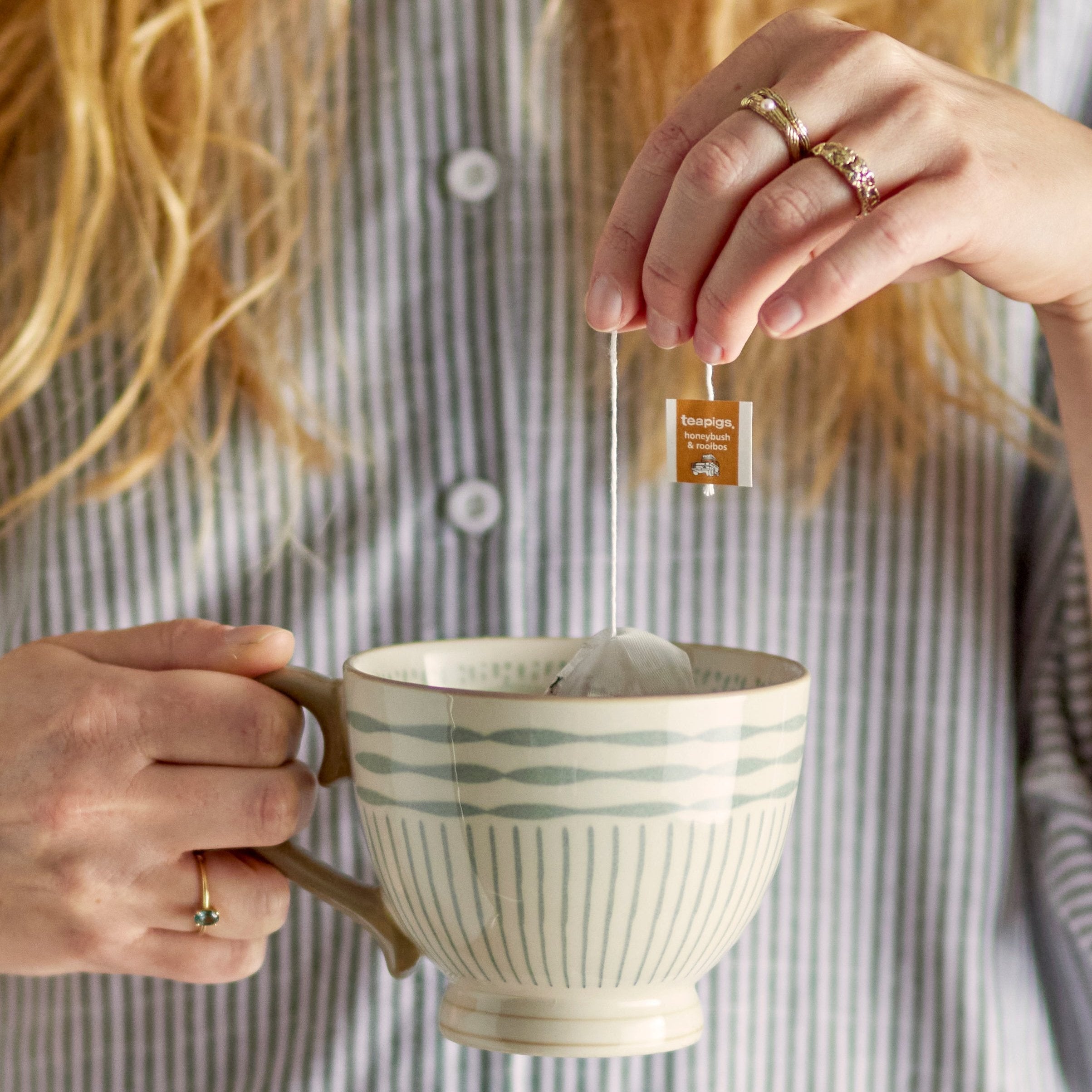Green Blue Stoneware Maple Mug | Large