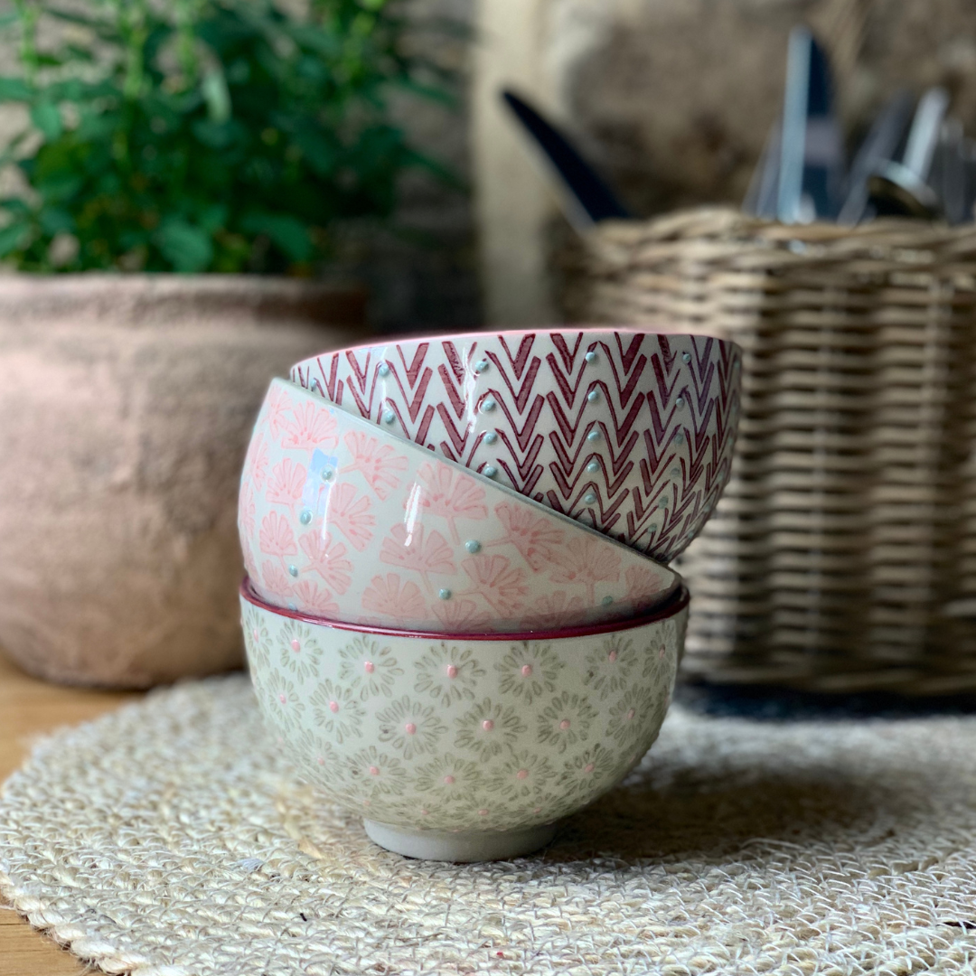 Maya Patterned Nibble Bowl | Purple, Pink or Grey