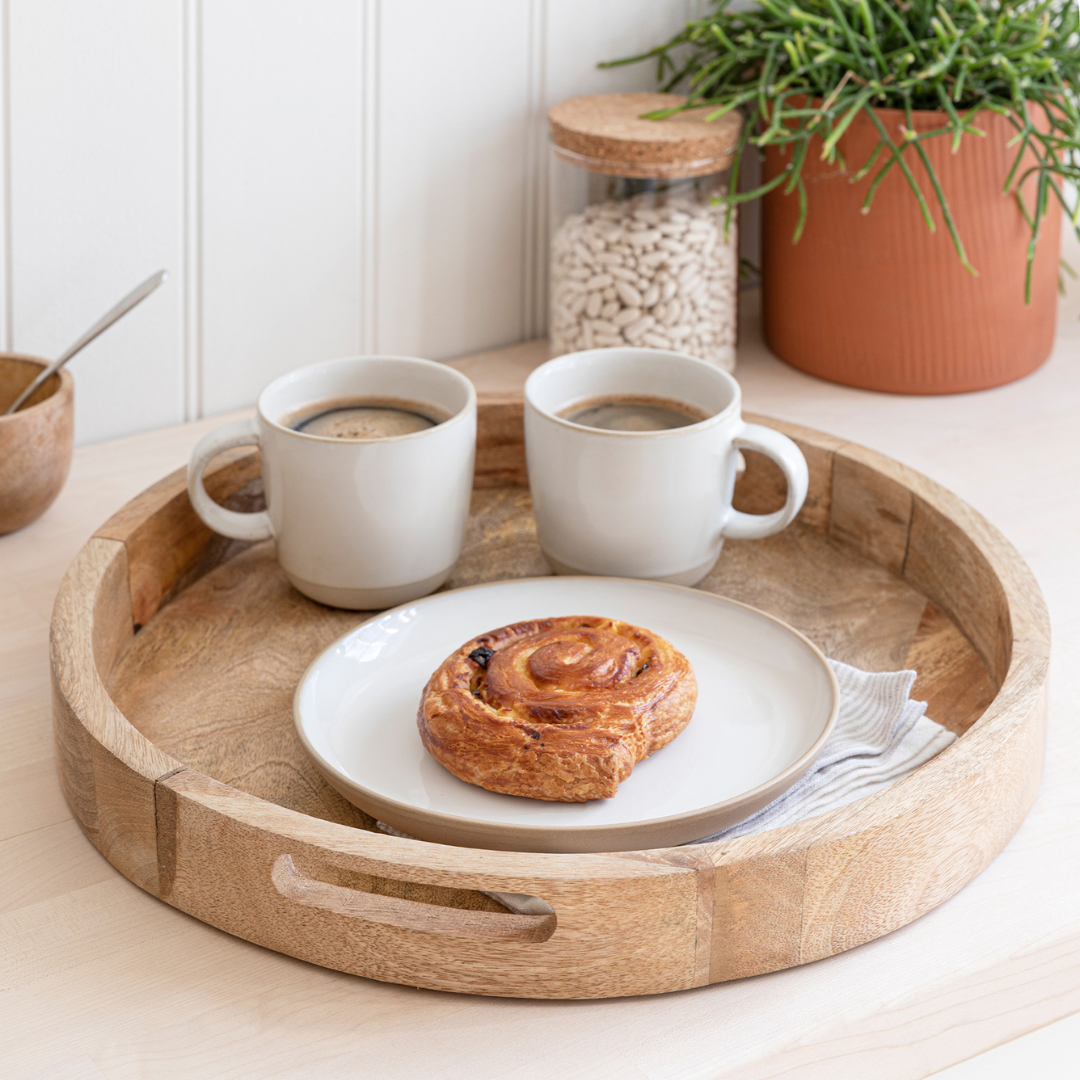 Round Wooden Midford Serving Tray