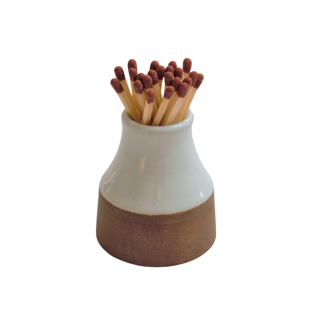 Milk Bottle Match Striker Pot | Cream