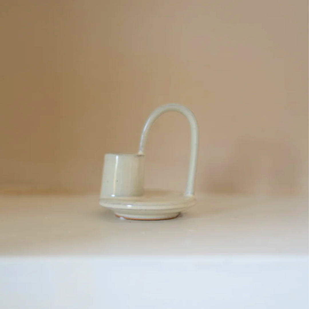 Wee Willy Winkee Candle Holder | Milk White