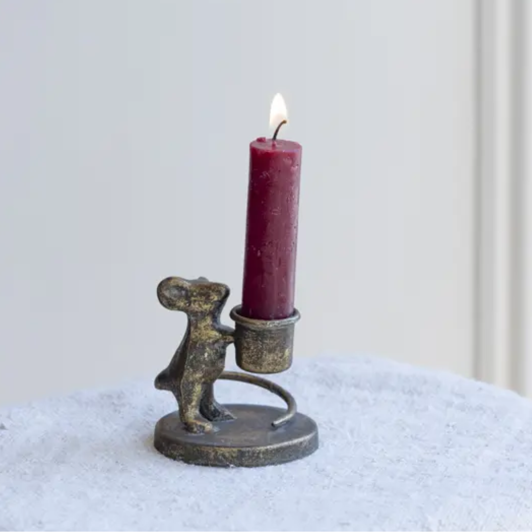 Millicent Mouse Short Dinner Candle Holder