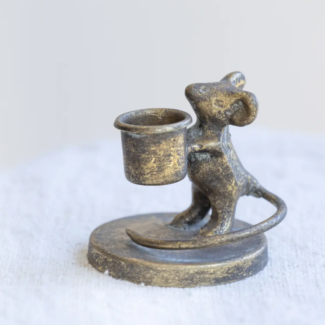 Millicent Mouse Short Dinner Candle Holder
