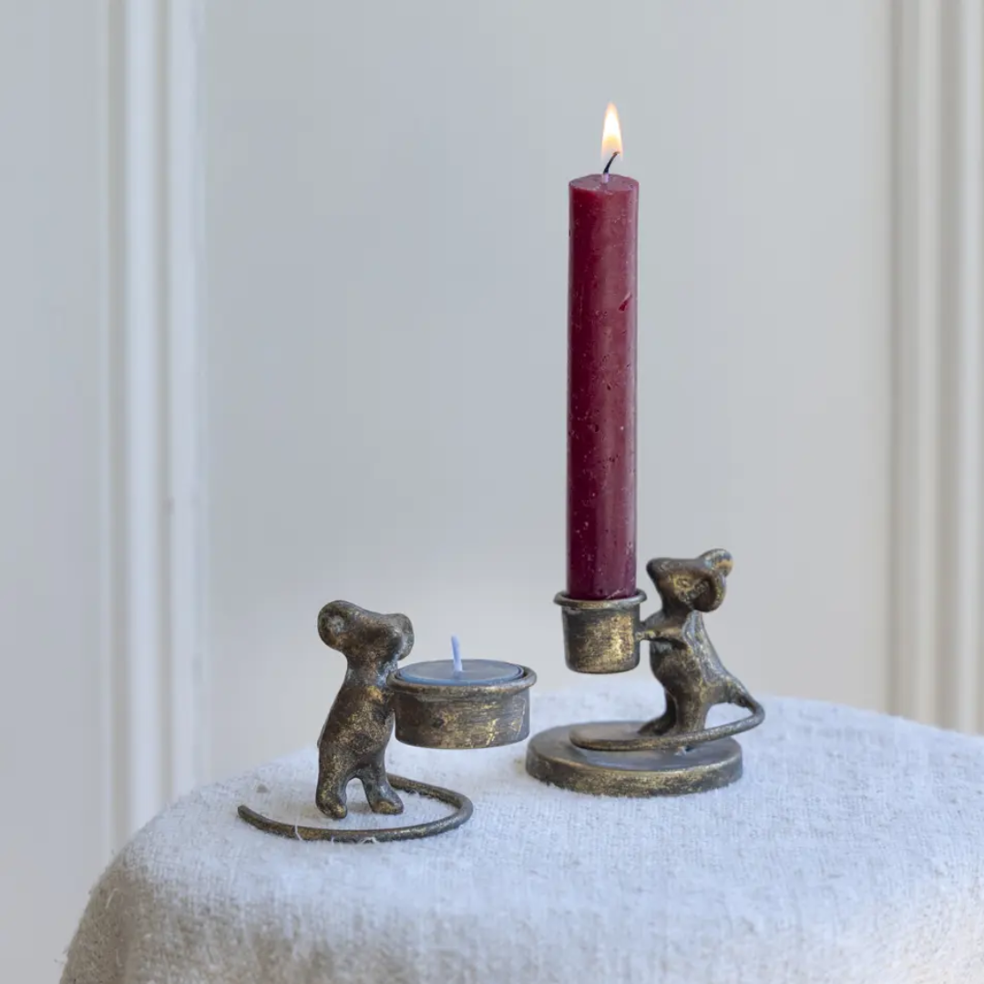 Millicent Mouse Short Dinner Candle Holder