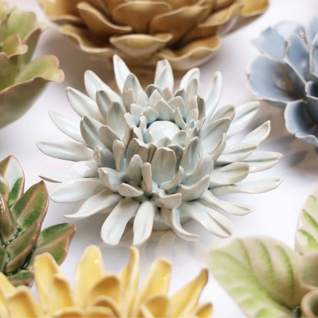 Ceramic Chrysanthemum | Mint Green