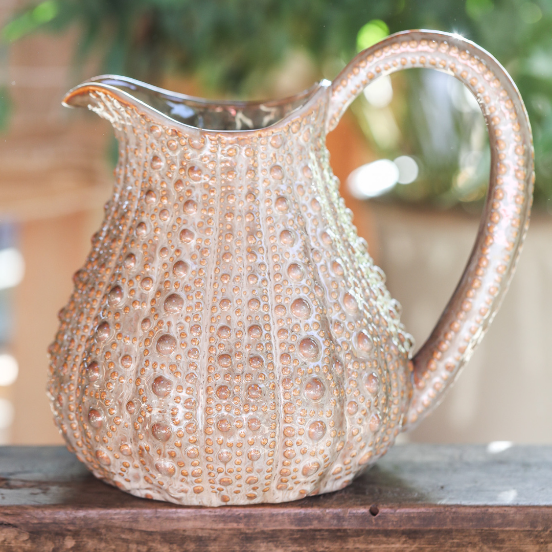 Ceramic Urchin Jug | Mottled Grey & Brown