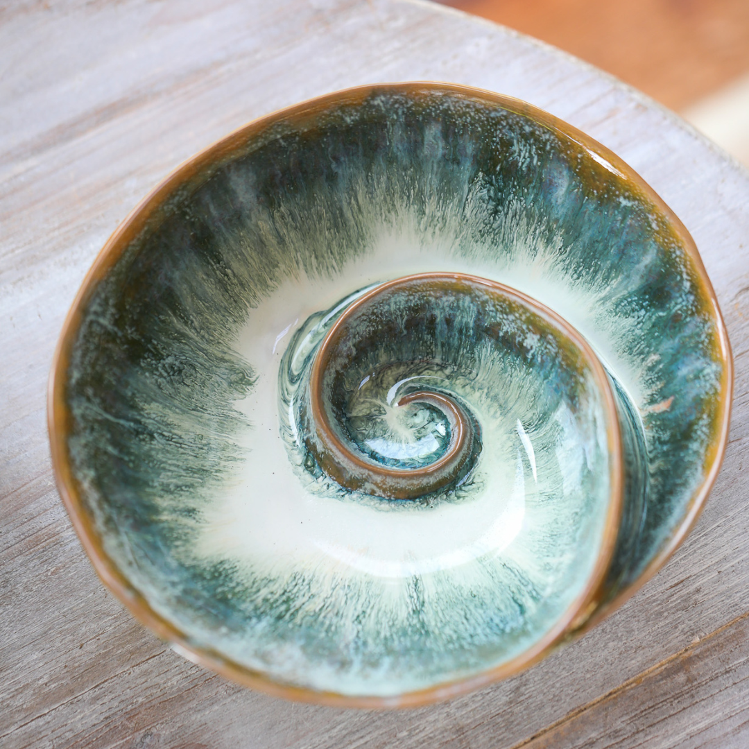 Green Ombre Shell Bowl