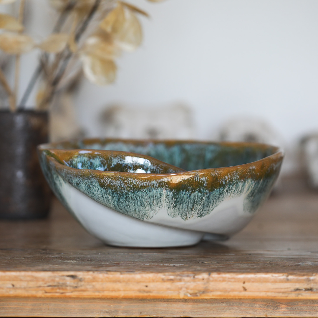 Green Ombre Shell Bowl