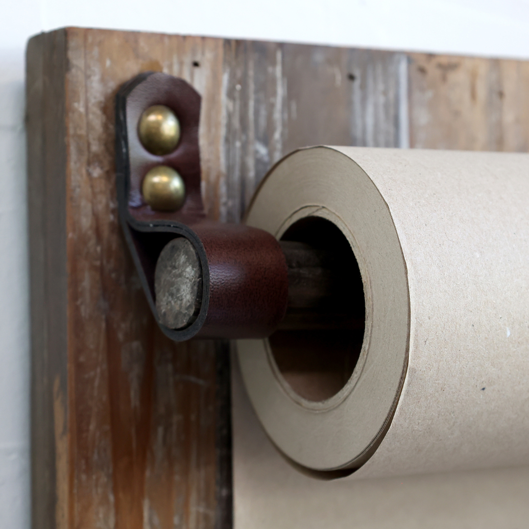 Recycled Wood Note Board with Paper Roll