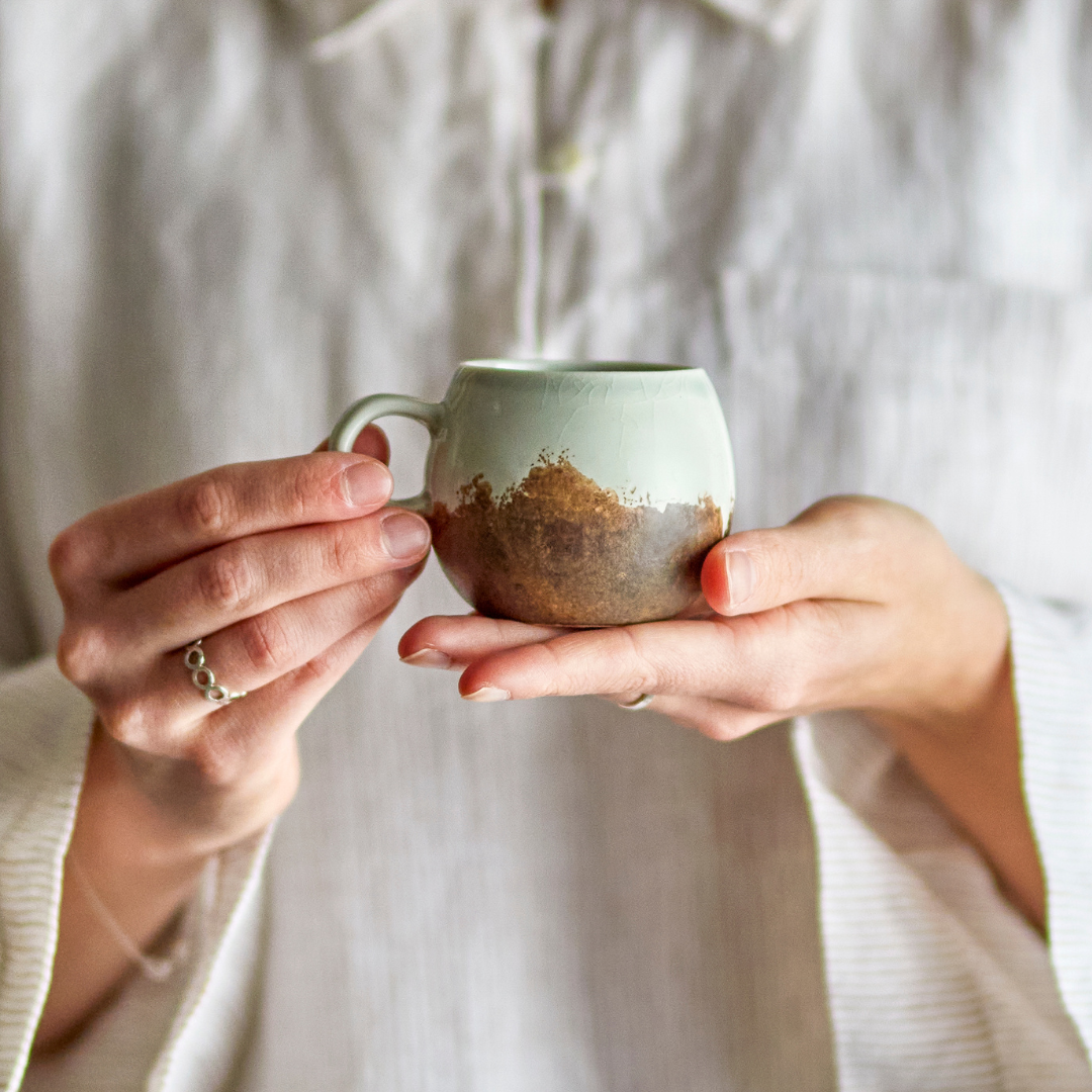 Paula Stoneware Espresso Cup | Mint Choc