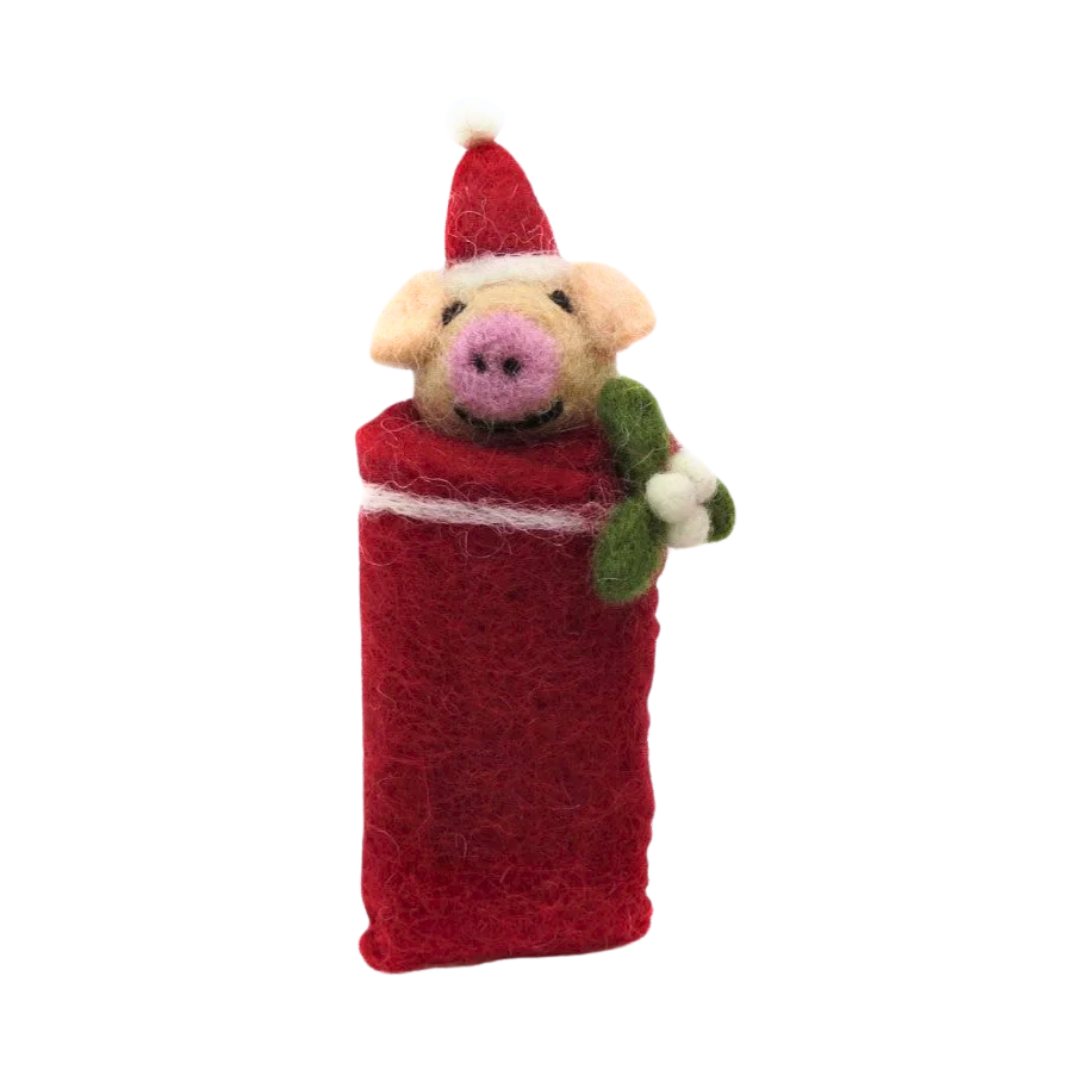 Handmade Pig in Blanket Decoration