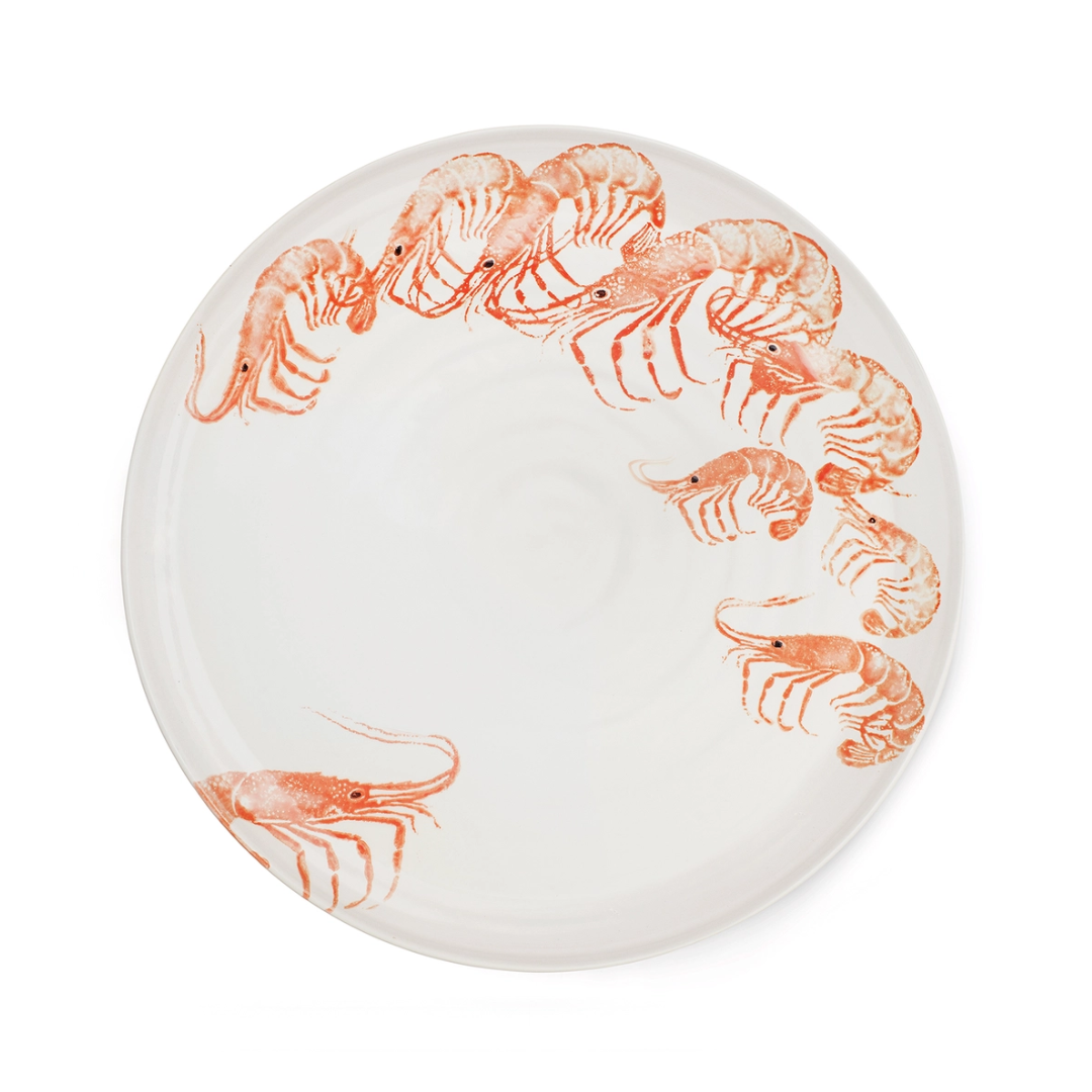Ceramic Serving Platter | Prawns