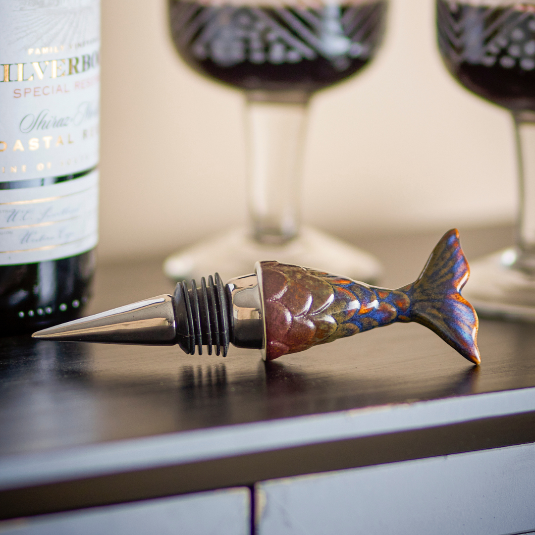 Ceramic Fish Tail Bottle Stopper