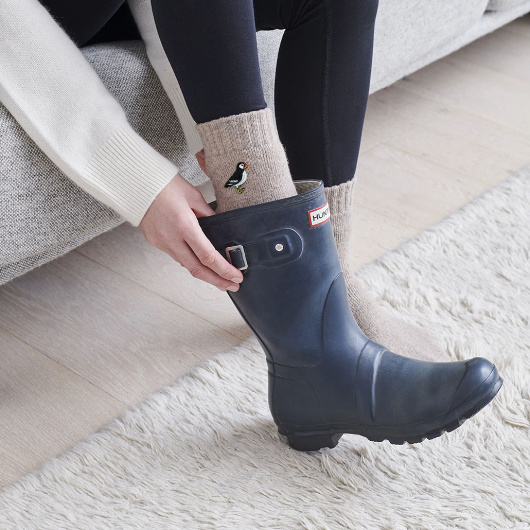 Embroidered Coastal Walking Socks | 4 Designs | One Size 4-12