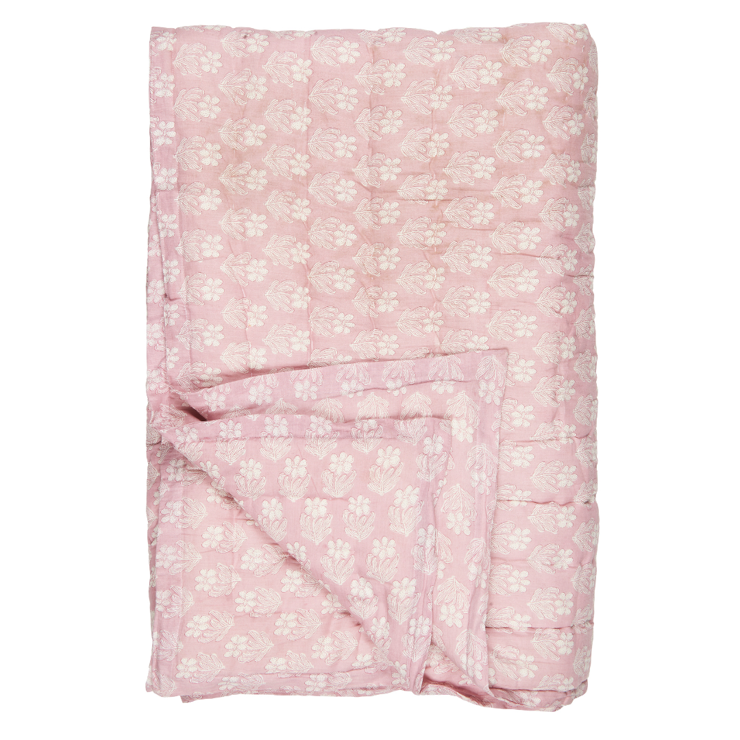 Dark Pink & White Quilt Rosa